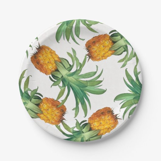 Pineappelpatroon Papieren Bordje (Voorkant)