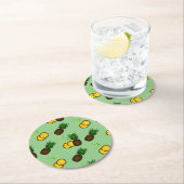 Pineappelpatroon Ronde Kartonnen Onderzetter (Insitu)
