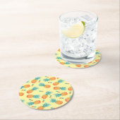 Pineappelpatroon Ronde Kartonnen Onderzetter (Insitu)
