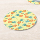 Pineappelpatroon Ronde Kartonnen Onderzetter (Gebogen)