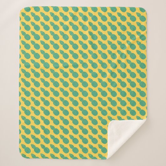 Pineappelpatroon Sherpa Deken (Voorkant)