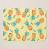 Pineappelpatroon Sherpa Deken (Voorkant (horizontaal))