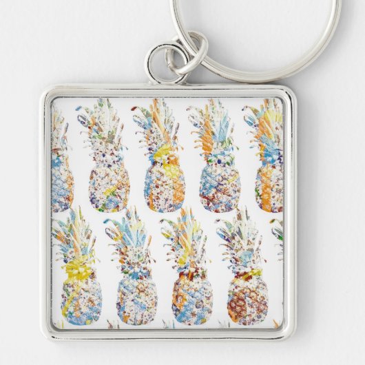 Pineappelpatroon Sleutelhanger (Voorkant)