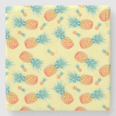 Pineappelpatroon Stenen Onderzetter (Voorkant)