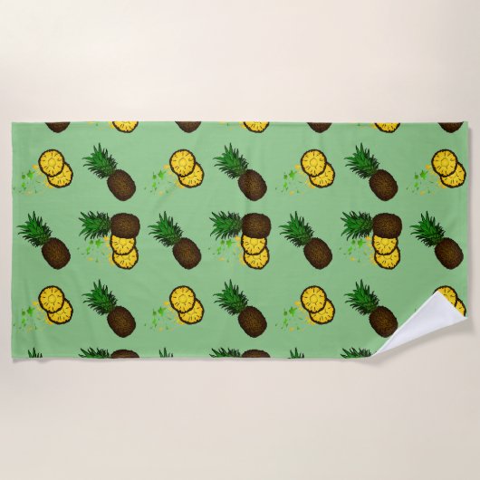 Pineappelpatroon Strandlaken (Voorkant)