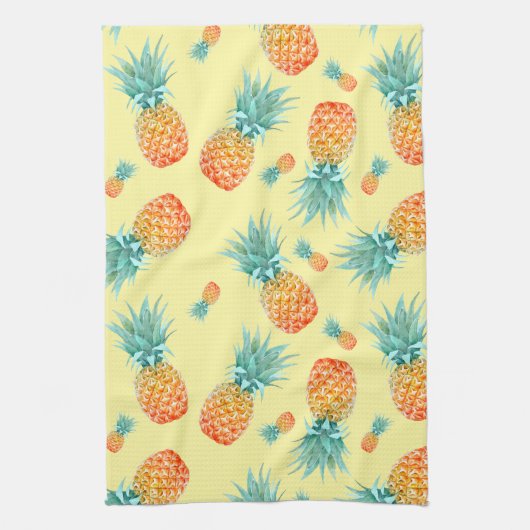 Pineappelpatroon Theedoek (Verticaal)