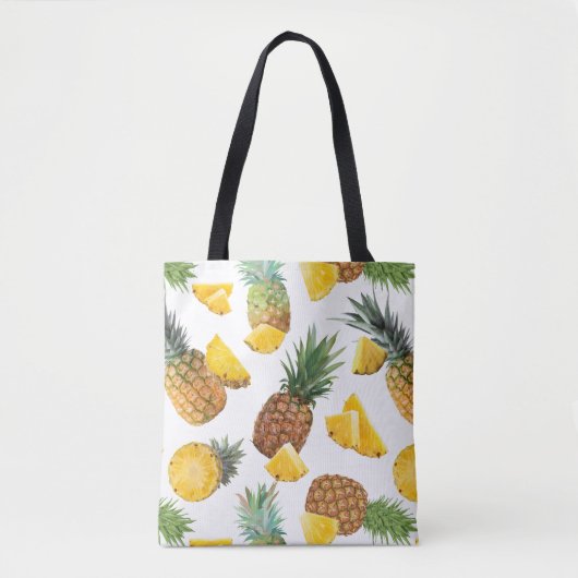 Pineappelpatroon Tote Bag (Voorkant)