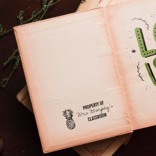 Pineappelthema - Rubberstempel van leraar