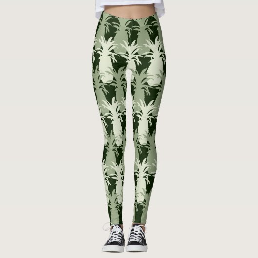 PINEAPPELTROPISCH PATROON LEGGINGS (Voorkant)