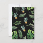 Pineappelverwijdering Tropische vulling RSVP Kaartje (Achterkant)