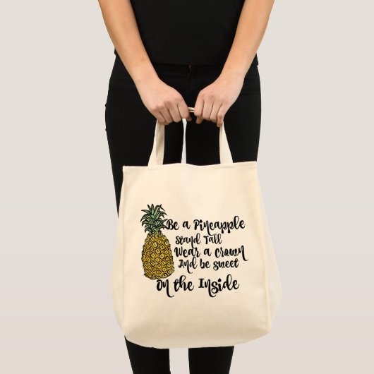 Pineappelwinkelen canvas tas (Voorkant (product))
