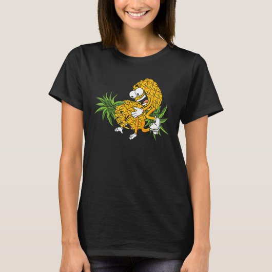 Pineappelwisselaar ondersteboven Zwemmen Li T-shirt (Voorkant)
