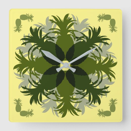 PINEAPPELWREATSBATROON VIERKANTE KLOK (Voorkant)