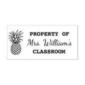 Pineapple - Aangepaste leraar naam Boek Classroom Rubberstempel (Afrduk)