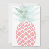 Pineapple Aloha Summer Tropical Fruit Baby shower Kaart (Achterkant)