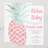 Pineapple Aloha Summer Tropical Fruit Baby shower Kaart (Voorkant / Achterkant)