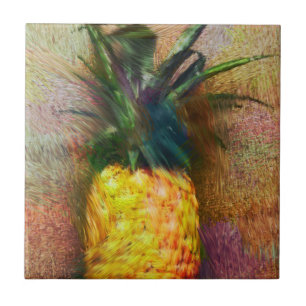 PIneapple Art keramisch tapijten Tegeltje
