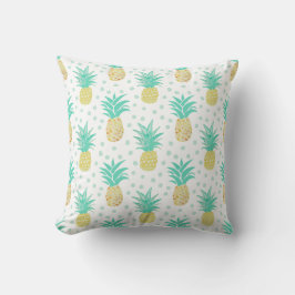 Pineapple Art Turquoise Pattern Pillow Kussen
