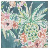 PINEAPPLE ARTIJ Lush Tropical Boho Floral Stof (Close Up)