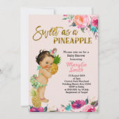 Pineapple Baby shower Invitation Tropical Kaart (Voorkant)
