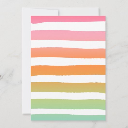 Pineapple Baby shower Invitation Tropical Shower Kaart (Achterkant)