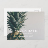 Pineapple Beach Bestemming Bruiloft Bewaar de datu Aankondigingskaart (Voorkant / Achterkant)
