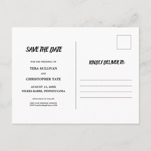 Pineapple Beach Bestemming Bruiloft Bewaar de datu Aankondigingskaart (Achterkant)