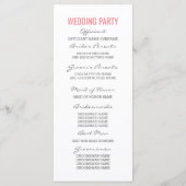 Pineapple Beach huwelijksprogramma's Programmakaart (Achterkant)