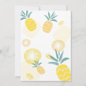 Pineapple Birthday invitaton Template bday invite  Kaart (Achterkant)