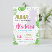 Pineapple Birthday Invite Kaart (Staand voorkant)