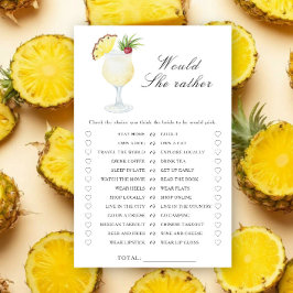 Pineapple bridal shower - Would she rather game