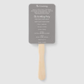 Pineapple bruiloft EDITABLE KLEUR programma fan Handwaaier (Achterkant)