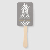 Pineapple bruiloft EDITABLE KLEUR programma fan Handwaaier (Voorkant)