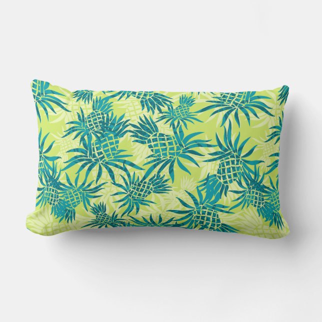 Pineapple Camo Hawaiian Lumbar Kussens (Voorkant)