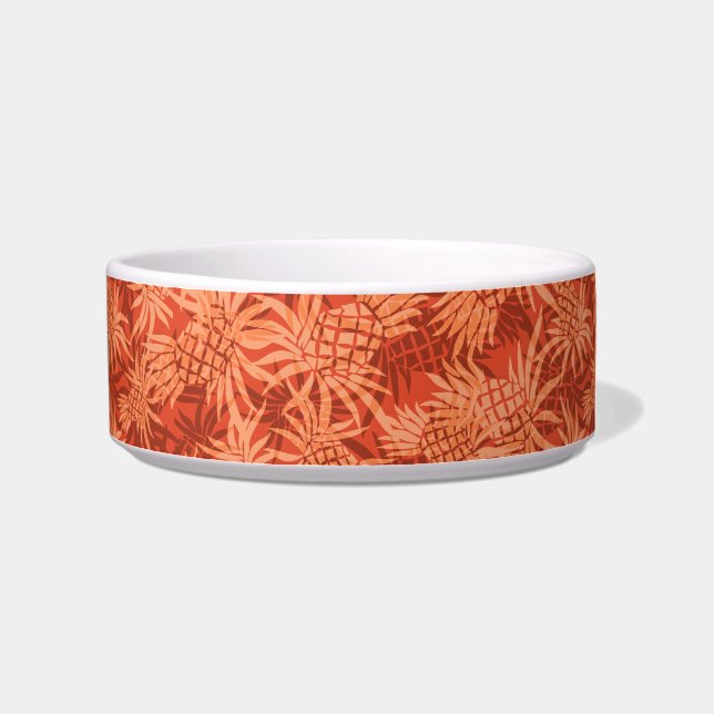 Pineapple Camo Hawaiian Pet Bowls Voerbakje (Rechts)