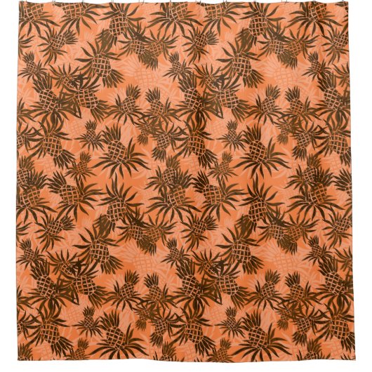 Pineapple Camo Hawaiian Tropisch Aloha Shirt Douchegordijn (Voorkant)