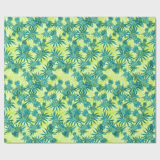 Pineapple Camo Hawaiian Tropisch Cadeaupapier (Vlak)