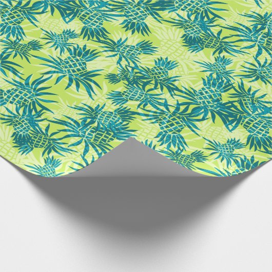 Pineapple Camo Hawaiian Tropisch Cadeaupapier (Hoek)