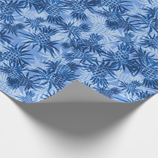Pineapple Camo Hawaiian Tropisch Cadeaupapier (Hoek)