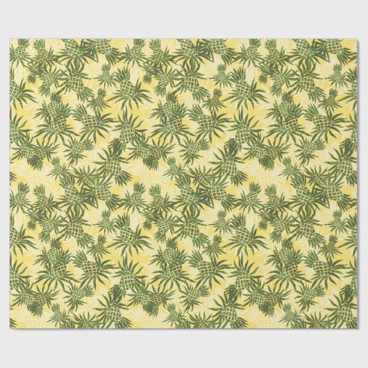 Pineapple Camo Hawaiian Tropisch Cadeaupapier (Vlak)