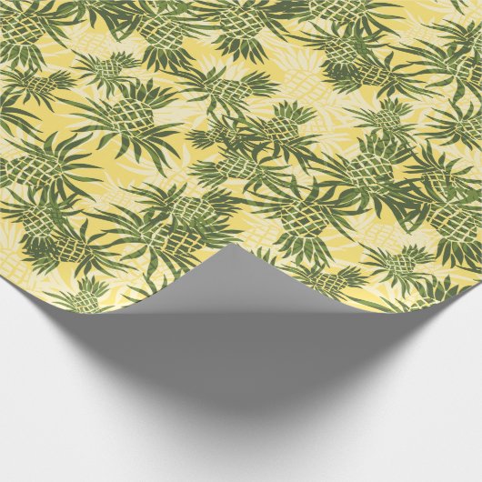 Pineapple Camo Hawaiian Tropisch Cadeaupapier (Hoek)
