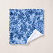 Pineapple Camo Hawaiian Tropisch Coördinaat - Blau Bad Handdoek (Wasdoekje)