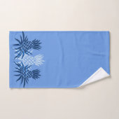 Pineapple Camo Hawaiian Tropisch Coördinaat - Blau Bad Handdoek (Handdoek)