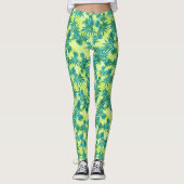 Pineapple Camo Hawaiian Tropisch Leggings (Voorkant)