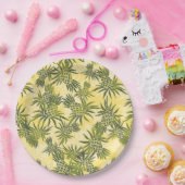 Pineapple Camo Hawaiian Tropisch Papieren Bordje (Feest)