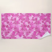 Pineapple Camo Hawaiian Tropisch - Roze Strandlaken (Voorkant)