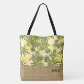 Pineapple Camo Monogram Hawaiian Beach Bag Tote Bag (Achterkant)