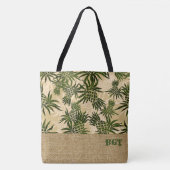 Pineapple Camo Monogram Hawaiian Beach Bag Tote Bag (Voorkant)