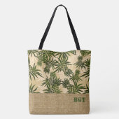 Pineapple Camo Monogram Hawaiian Beach Bag Tote Bag (Achterkant)