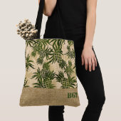 Pineapple Camo Monogram Hawaiian Beach Bag Tote Bag (Dichtbij)